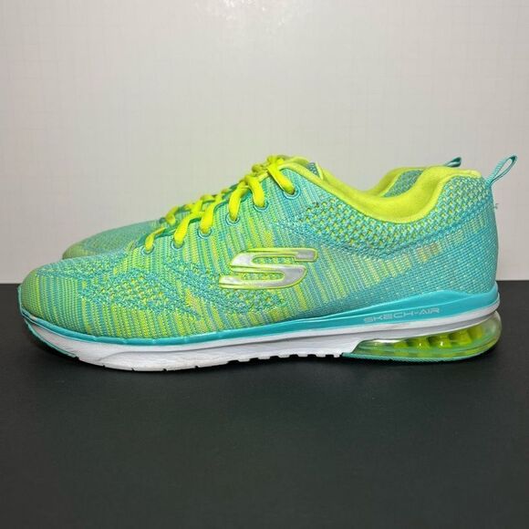 Womens SKECHERS Skech-Air Infinity Wild Card Aqua Blue Sneakers / Size 9.5 - Picture 3 of 9